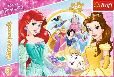 Trefl Puzzle - Princess - Glitter - Memories of Bella and Ariel (100 pieces) 2D Puzzels