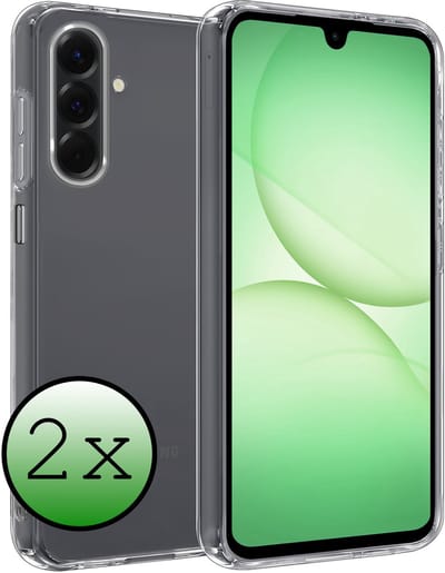 Hoesje 2 Stuks - Geschikt voor Samsung Galaxy A17 - Sterk & Shockproof - Case Siliconen - Back Cover - Telefoon Hoes - Transparant