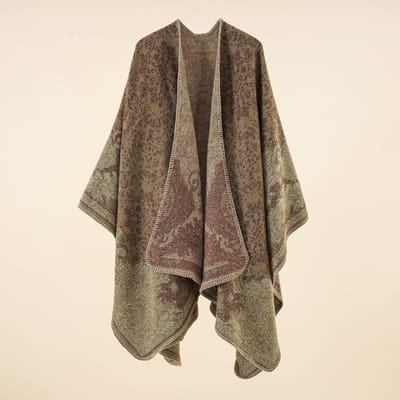 Ponchos Et Capes d'Hiver Chauds en Cachemire Pour Femmes Foulard Femme Châles Et Écharpes Pashmina Fleurie Bufanda Mujer Femme gray