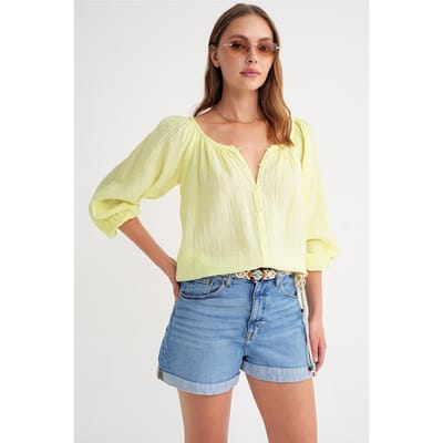 Geknoopte Muslin Blouse