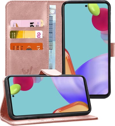 Hoesje geschikt voor Samsung Galaxy A52s - Book Case Kunstleer Wallet - Roségoud