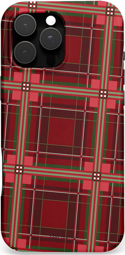 Casetastic Hoesje Geschikt voor Apple iPhone 16 Pro Max Magsafe - Stijlvolle Beschermende Duo-layer Case - Schots Ruit Rood - Tartan Royal Stewart Plaid