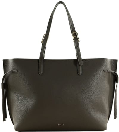 FURLA Leren schoudertas shopper Ava Tote With Zip Urban Gray + Ciliegia d int donkergrijs