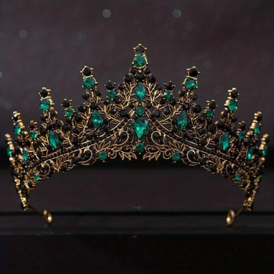 Barokke Kristallen Tiara's En Kronen Voor Vrouwen Bruid Strass Prom Diadeem Bruids Bruiloft Haaraccessoires Sieraden Kroon Tiara black