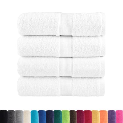 vidaXL - Gastendoekjes - SOLUND - 4 - st - 600 - g/m² - 30x50 - cm - wit