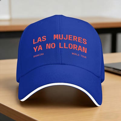 Casquette de Baseball Shakira Albums Las Mujeres Ya No Lloran Streetwear Casquette Trucker pour Femmes Design Anti-Soleil Sport d'Extérieur Casquettes de Baseball One Size blue