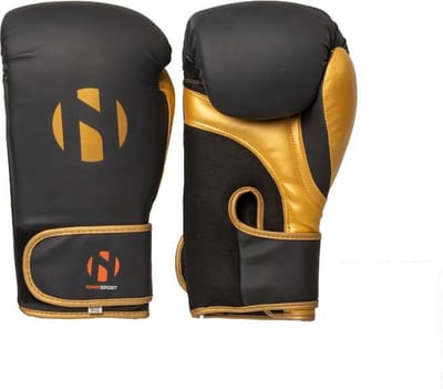 Bokshandschoenen kids voor trainingen Nihon | zwart-goud