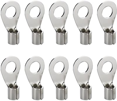 10 stuks Q10-10 kabelschoen, messing, kabelschoenen, adereindhulzen, 10 mm², M10 schroefgaten voor ultrafijne draden kabeleinde 10 mm²
