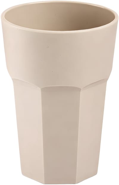 Plasticforte onbreekbaar drinkglas - kunststof - beige - 520 ml - drinkglazen - lichtgewicht - 9 x 13 cm - stapelbaar