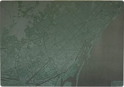 Place Maps Placemat Skyline Antwerpen - Centraal Station - Kunstleer - Champagne - 1 Stuk