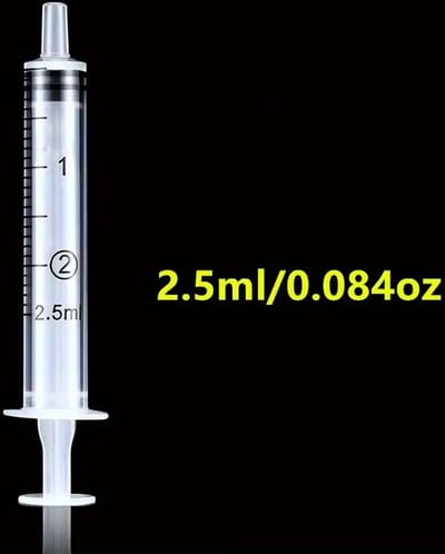 MGM Trading - 10 stuks 2.5 ml plastic spuiten met maatverdeling: Ideaal voor het meten, bewateren, bijvullen en gebruik in wetenschappelijke laboratoria 0,08oz