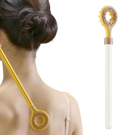 KZQ Uitschuifbare Dubbelzijdige Rugkrabber Lichaamsmassage Tool Met Lange Steel Voor Jeukverlichting Op Hoofd Nk En Rug Geschikt Voor Douche Gebruik En Ideaal Voor Volwassenen Dames En Heren
