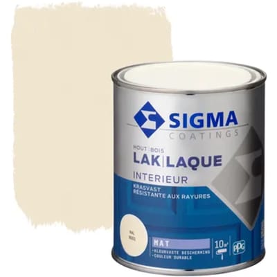 Sigma Houtlak Interieur - Mat - Wit Ral 9001 - 750ml