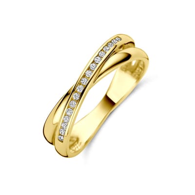 14K Geelgouden Ring met Zirkonia 4034915 – 5 mm