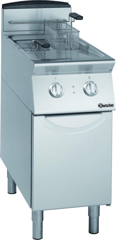 Bartscher Friteuse - SERIE 700 - Elektrisch - 8+8L - 140°C/190°C - 14kW - Aftapkranen - 400x700x850mm - Horeca friteuse