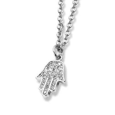 Amanto Ketting Evy - 316L Staal - Hand van Fatima - 17x11mm - 45cm