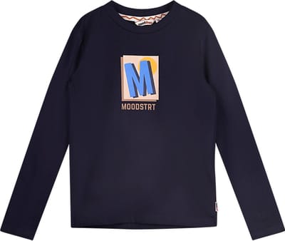 Moodstreet - Longsleeve Loek blauw - Navy - Maat 98-104
