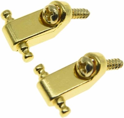 Dailygoods - 2 Stuks Gitaar Snaren Bomen - String Retainer Guides voor Fender Strat en Tele Gitaren Goud