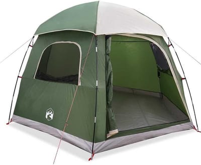 Familietent 6 personen - Kampeertent waterdicht - Outdoor kamperen - Afneembare buitentent - 350 x 230 cm - Groen