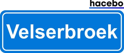 Hacebo - Plaatsnaam Sticker - 29x10 CM - Velserbroek sticker - Verkeersborden sticker - grappige cadeaus - Velserbroek