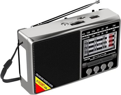 Draagbare Radio - Kortegolf Ontvanger - Noodsituaties Muziek - Bluetooth Compatibel - 13 x 9 x 5 cm