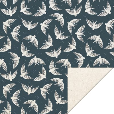 HOP - Cadeaupapier 70 cm - Birds Night Blue