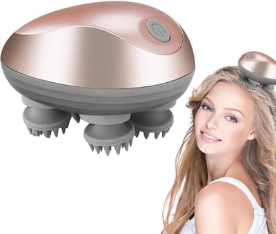 hoofdmassage Elektrische hoofdmassageapparaat, draagbare draadloze hoofdmassage met 3 kneedmodi, waterdichte IPX7 hoofdkras, elektrisch voor haargroei, stressvermindering