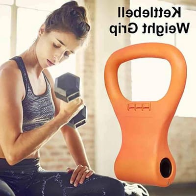 Verstelbare Kettlebell - Handvat Gewicht - Thuis Fitness - Draagbaar Ontwerp - 28x21x7 cm - Oranje