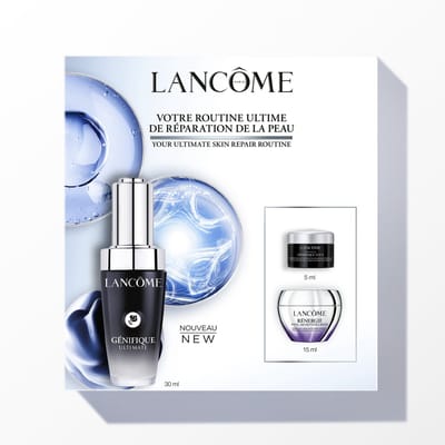 Lancôme Génifique Ultimate Anti Age Skincare Routine Geschenkset - Anti Aging Serum & Moisturizer - Génifique Ultimate Serum 30ml + Rénergie H.P.N. 300-Peptide Dagcreme 15ml + Advanced Génifique Eye Cream Oogcreme 5ml - Anti Rimpel Cadeauset 3 Stuks