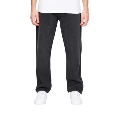 Crosshatch Heren Tillman Stone Wash Baggy Jeans (Zwart)