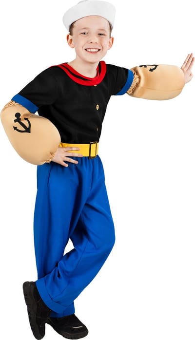 Klassiek Popeye™ kostuum voor kinderen - Verkleedkleding