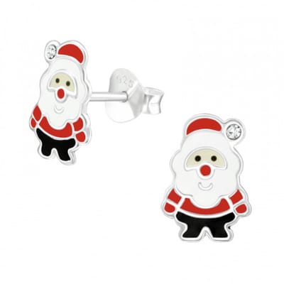 WeLoveSilver - zilveren oorstekers - kerstman - kindvriendelijk - hypoallergeen