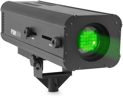 BeamZ FSM330 Volgspot - Spot met statief en zoom - 200W witte COB LED - Kleurenwiel met 5 kleuren
