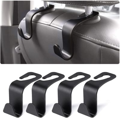 Dailygoods - Auto haken - Multifunctionele opslag haken - Stevig en duurzaam - 4 pack - Handige organisatie - Geschikt voor elke auto