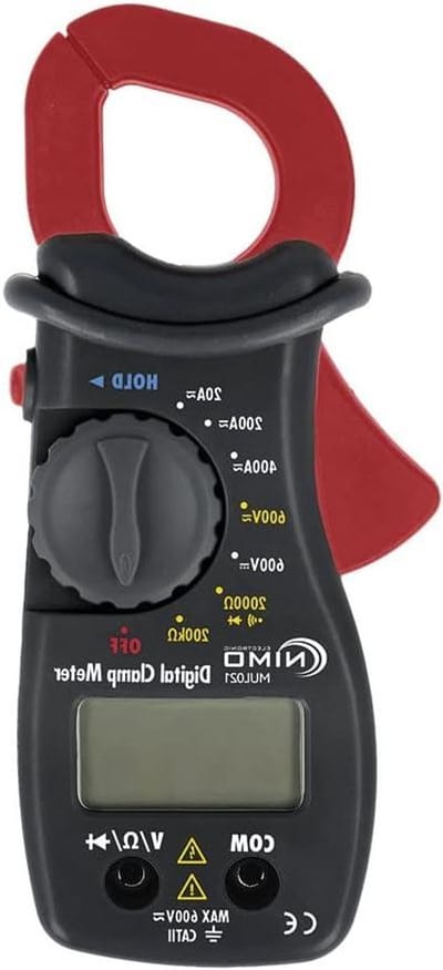 Amp Tangmeter - Multimeter Tangen - Elektrische Metingen - Automatisch Bereik - 151 x 70 x 34 mm - Grijs