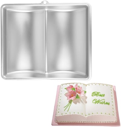 BRENZOOS- Boekvorm Bakvorm - Aluminium - Antislip - 3D Cakevorm - 10,6 Inch - Goede Warmteoverdracht - Praktisch Bakaccessoire