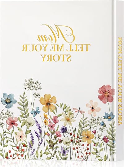 Inovra Plus - Lederen Moeder Verhaal Journal met Prompts - Moederdag Cadeau voor Mama - Dagboek om in te Vullen - Erfstuk Aandenken - Verjaardag & Kerst Gift - 270+ Prompts