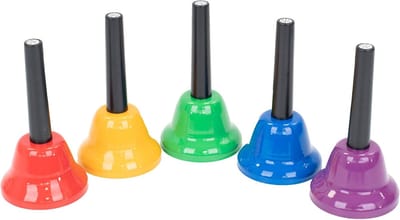 Set van 5 Chromatische Handbellen - Kleurrijk Muziekinstrument voor Educatie