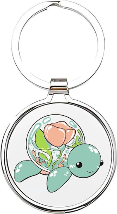 Akyol - Schildpadden Sleutelhanger - schildpad - Dierenliefhebbers - Zeeschildpad - landschildpad - zeedieren - dieren uit de oceaan - groene schildpad - save the turtle - turtle - huisdier - schildpad sleutelhanger - 4 x 7,5 CM