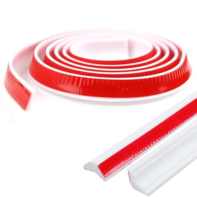 Allecto - Shower Barrier - Water Stopper - Zelfklevende Siliconen Waterdicht - Wit - Bescherming Strip - Geschikt voor Douche, Wasbak en Keuken - 1...