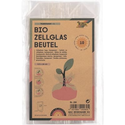 Set van 10 cellofaan zakjes zonder opdruk 9,5 x 16 cm