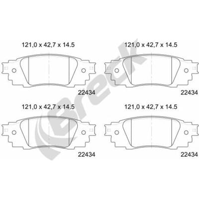 Remblokset BRECK 22434 00 704 00