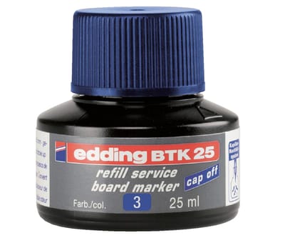 edding BTK 25 (25 ml) navulinkt voor boardmarkers edding 28/29/250/360/361/363 - blauw