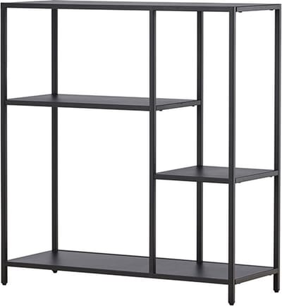 Puno wandkast 4 planken zwart.