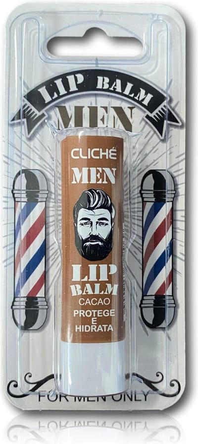 Cliché Men - Lip Balm voor Mannen - Cacao (Chocolade) - Beschermt en Hydrateert - 1 Stuks in blisterverpakking