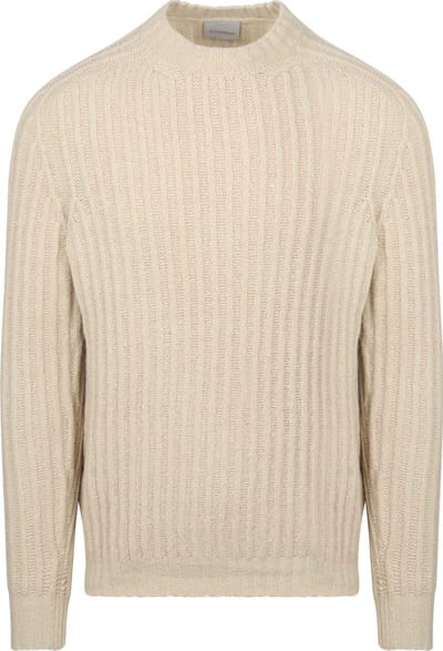 Suitable Pullover Boiled Wool Ecru - Maat L - Heren - Sweater