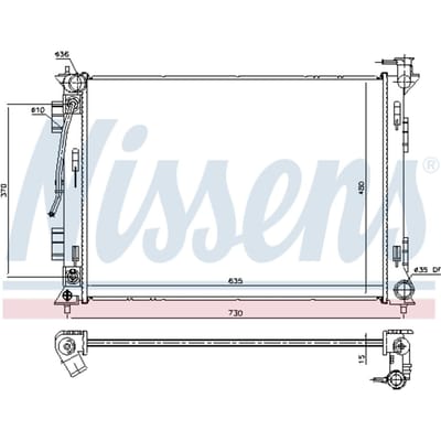 Radiator, motorkoeling NISSENS 675055