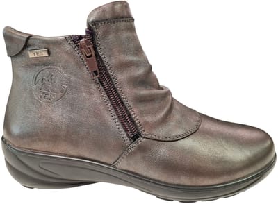 G Comfort Anthraciet Leren Dames Enkellaarsjes - Anthraciet - 39