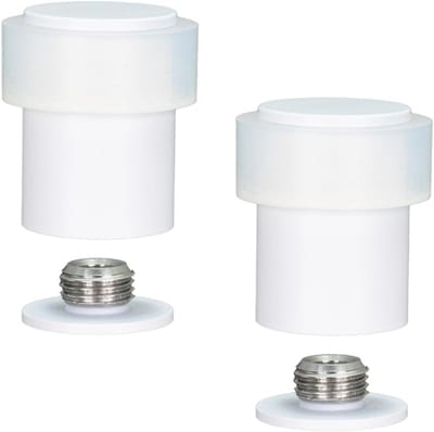 Deurstopper Set - Wandbeschermer - Deuren Beschermen - Roestvrij Staal - 24x35 mm - Wit