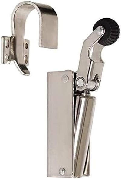 Deuropvanger met Haak - Deurstopper Deurklem - Deur Dempen - Met Haak - Standaard Maat - Nikkel
